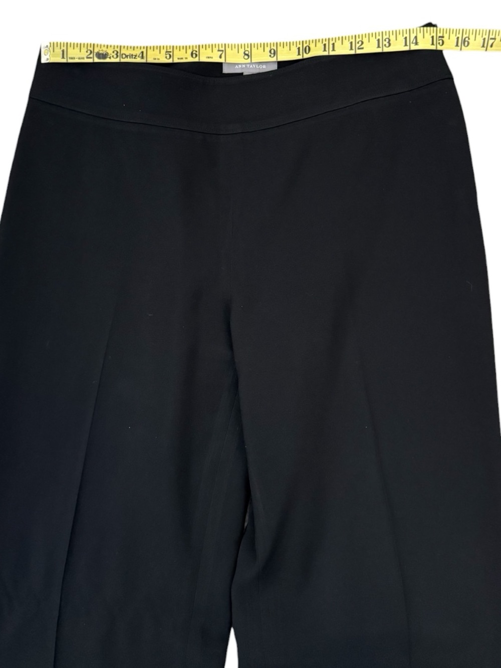 Ann Taylor Wide Leg High Rise Lined Dress Pants Black Professional Triacetate 8 - Picture 8 of 14